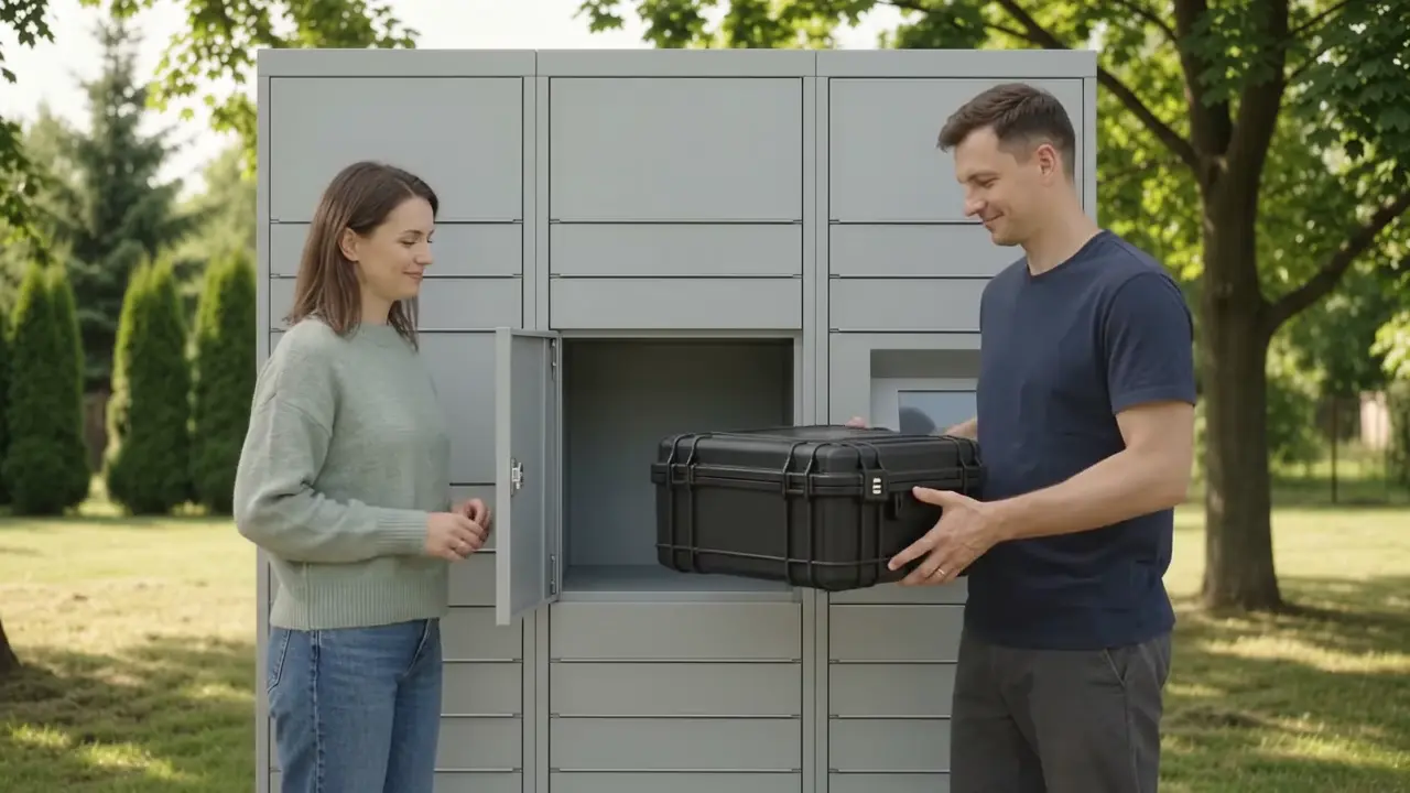 Zabezpieczona walizka wraca do automatu Paczkomat® InPost